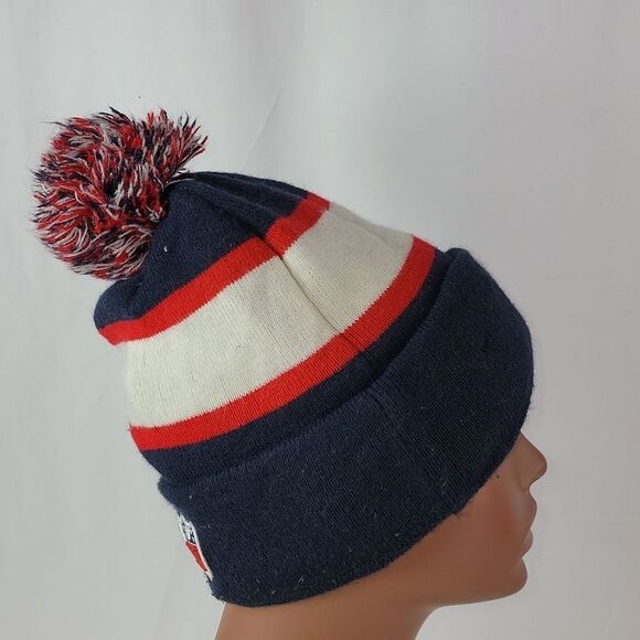 Houston Texans New Era Navy Repeat Cuffed Knit Hat with Pom - Picture 4 of 9